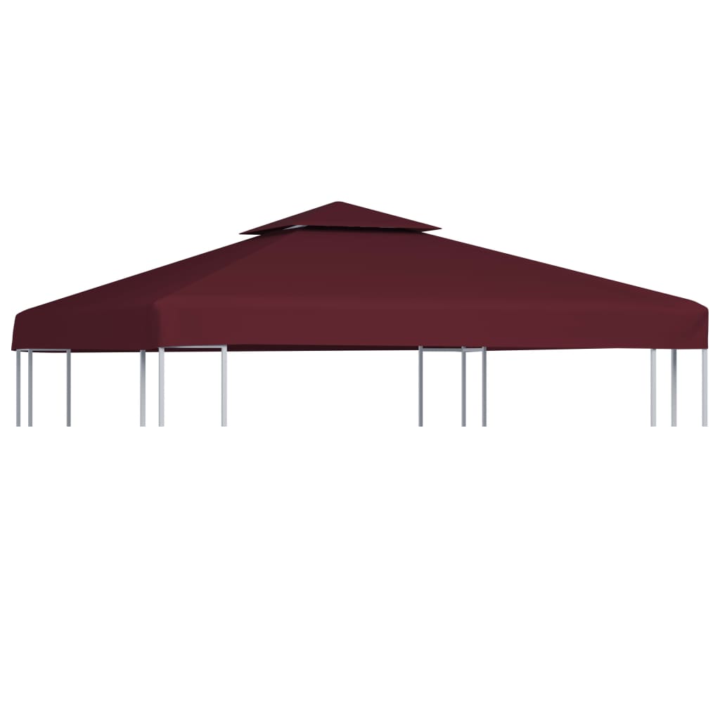 Berkfield 2-Tier Gazebo Top Cover 310 g/m�__ 3x3 m Bordeaux