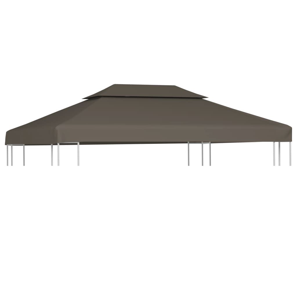 Berkfield 2-Tier Gazebo Top Cover 310 g/m�__ 4x3 m Taupe