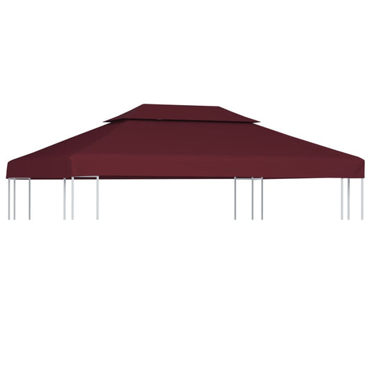 Berkfield 2-Tier Gazebo Top Cover 310 g/m�__ 4x3 m Bordeaux
