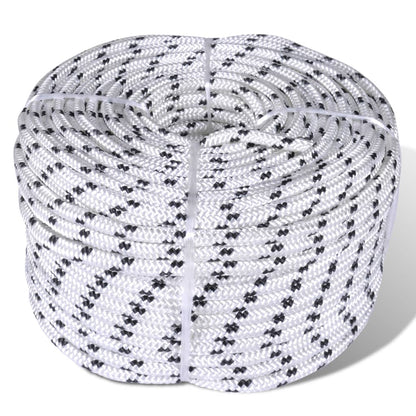 Berkfield Braided Boat Rope Polyester 12 mm 250 m White