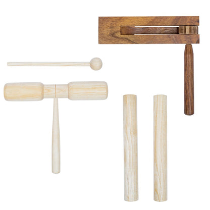 Berkfield 3 Piece Percussion Set Wood