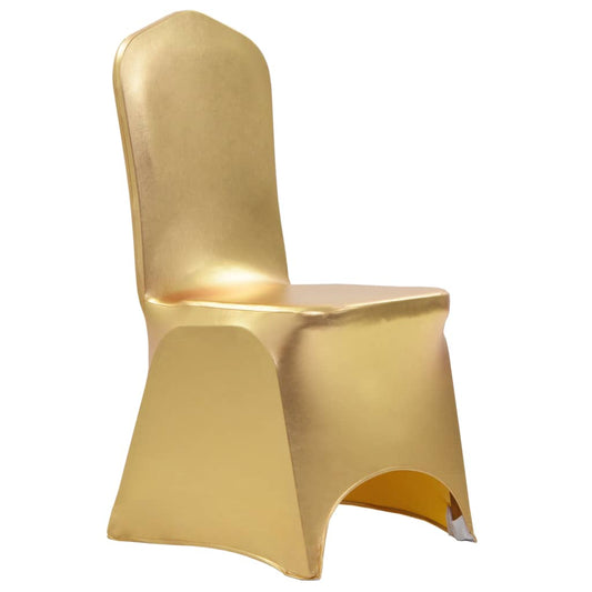 Berkfield 25 pcs Chair Covers Stretch Gold