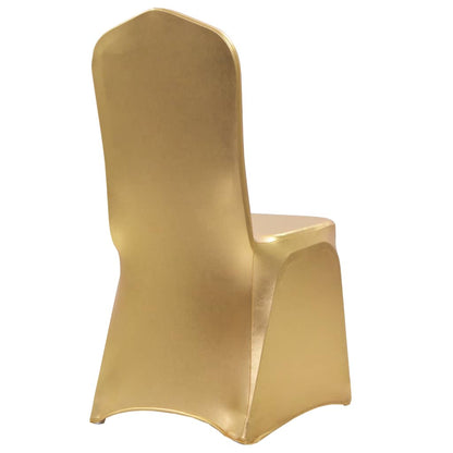 Berkfield 25 pcs Chair Covers Stretch Gold