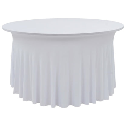 Berkfield 2 pcs Stretch Table Covers with Skirt 180x74 cm White