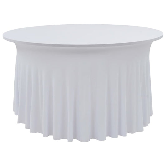 Berkfield 2 pcs Stretch Table Covers with Skirt 180x74 cm White