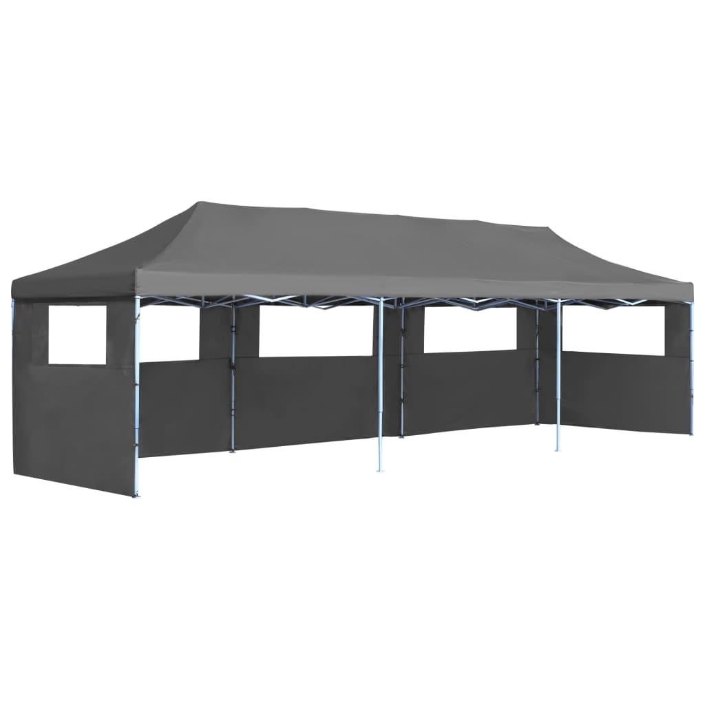 Berkfield Folding Pop-up Party Tent with 5 Sidewalls 3x9 m Anthracite