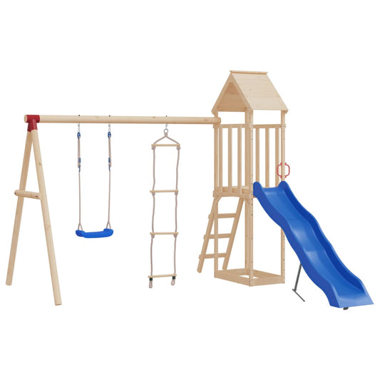 Berkfield Swing Seat with Rope Ladder Blue Polyethene