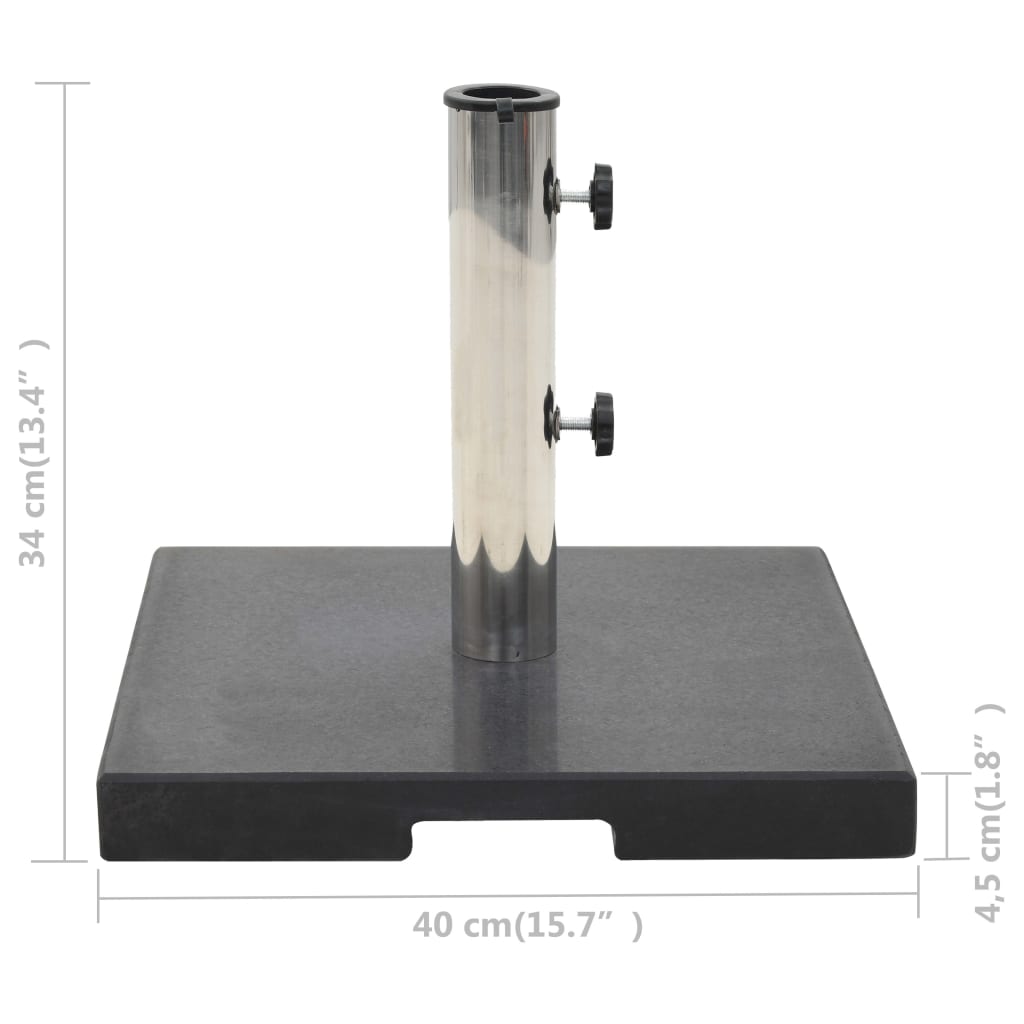 Berkfield Parasol Base Granite 20 kg Square Black