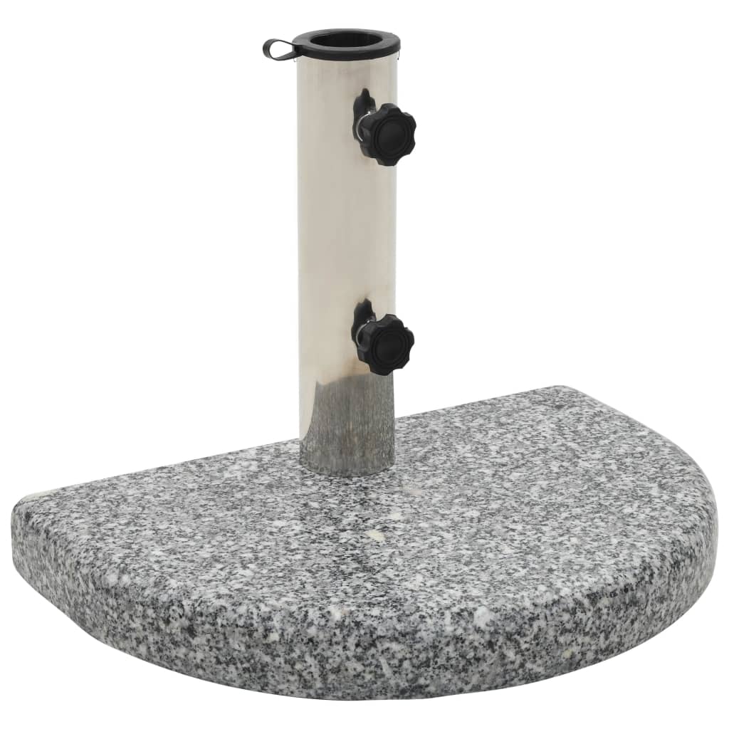 Berkfield Parasol Base Granite 10 kg Curved Grey