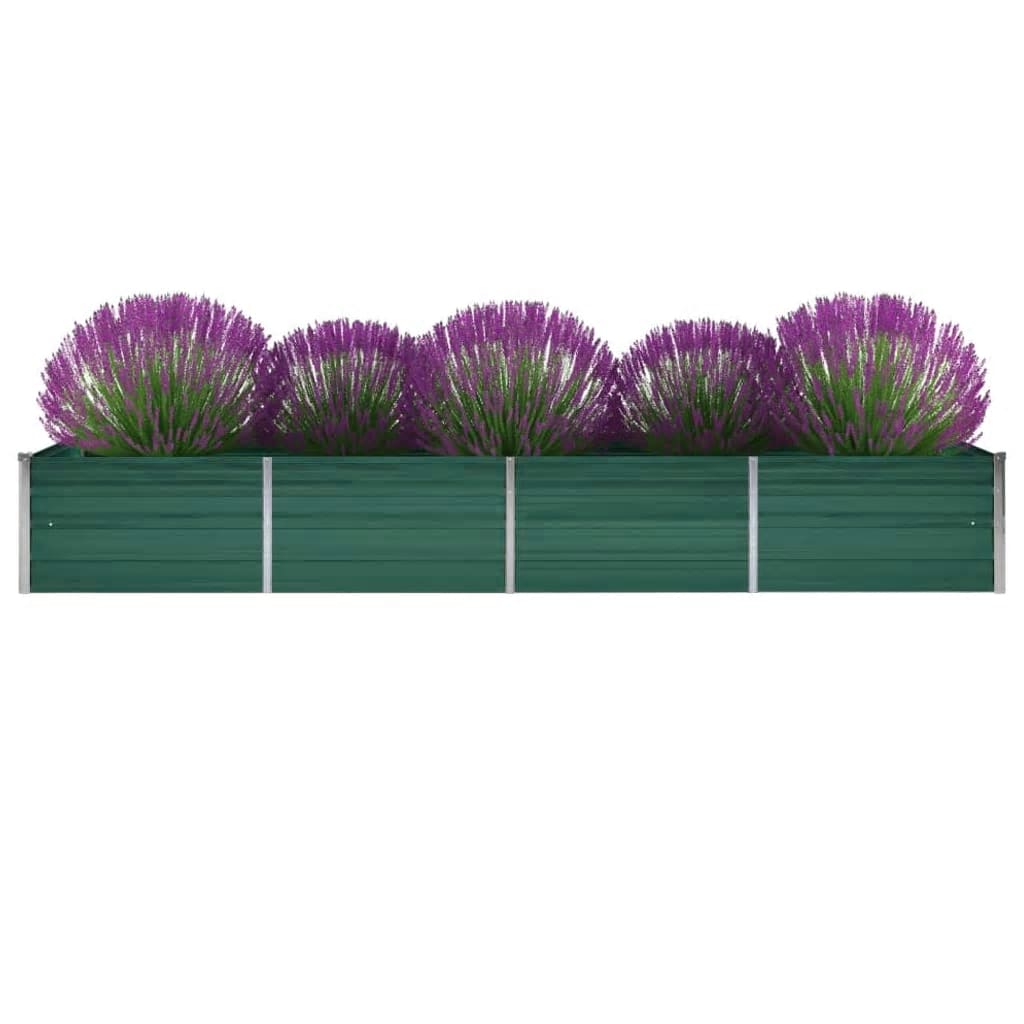 Berkfield Garden Raised Bed Galvanised Steel 320x80x45 cm Green