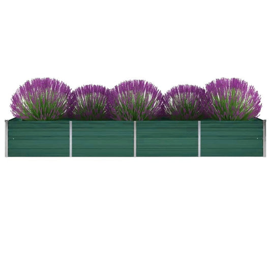 Berkfield Garden Raised Bed Galvanised Steel 320x80x45 cm Green