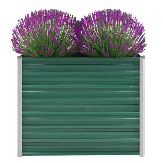 Berkfield Garden Raised Bed Galvanised Steel 100x40x77 cm Green
