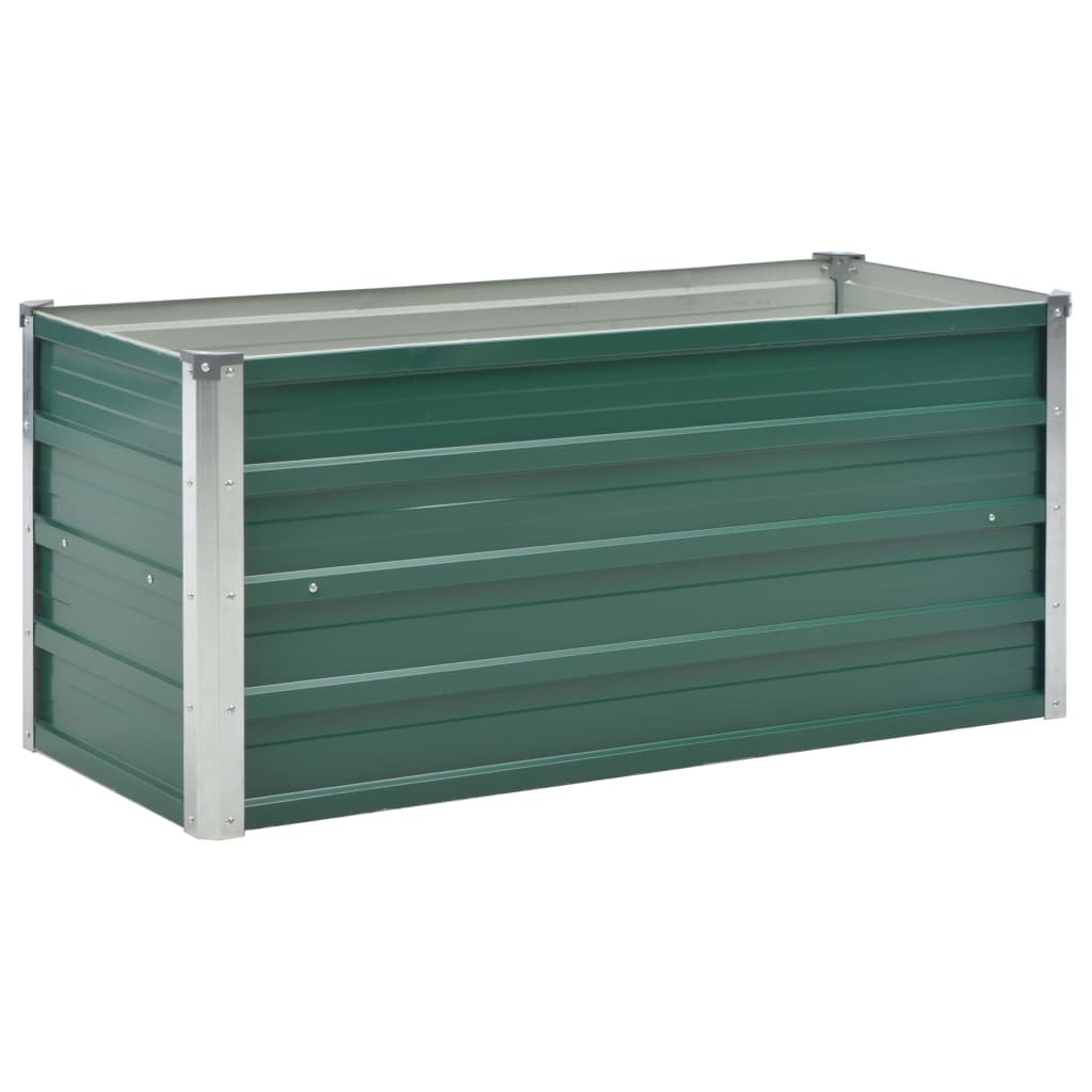 Berkfield Garden Raised Bed Galvanised Steel 100x40x45 cm Green