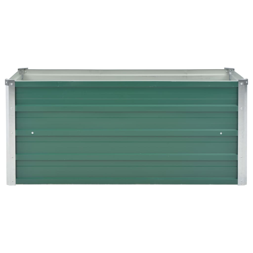 Berkfield Garden Raised Bed Galvanised Steel 100x40x45 cm Green