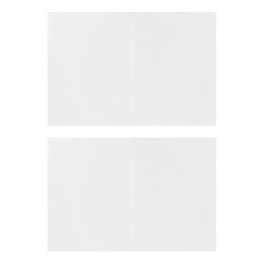 Berkfield Party Tent Sidewall 2 pcs with Zipper PE White