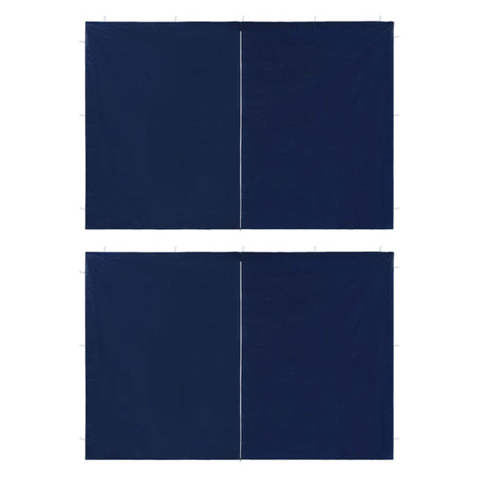 Berkfield Party Tent Sidewall 2 pcs with Zipper PE Blue