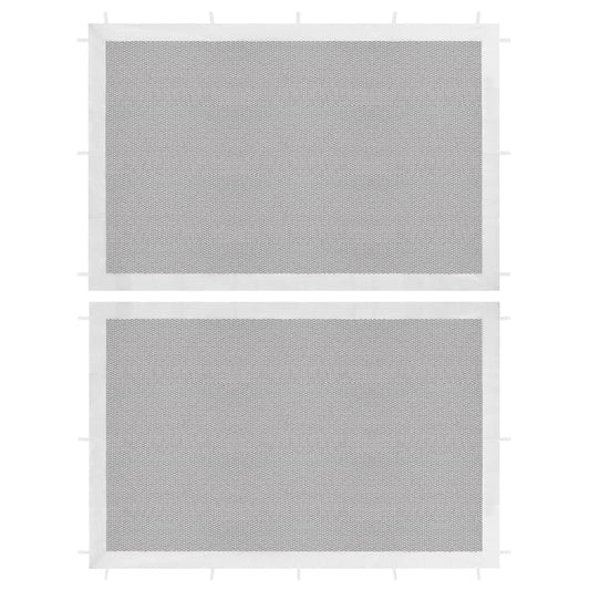 Berkfield Party Tent Sidewall 2 pcs White and Black Mesh