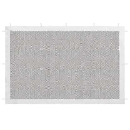 Berkfield Party Tent Sidewall 2 pcs White and Black Mesh