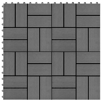 Berkfield 11 pcs Decking Tiles WPC 30x30 cm 1 sqm Grey