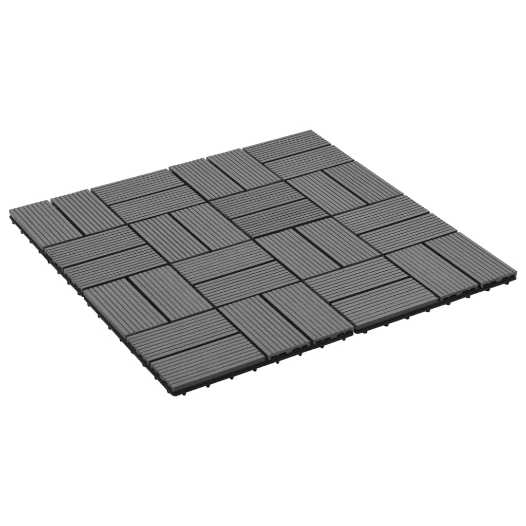 Berkfield 11 pcs Decking Tiles WPC 30x30 cm 1 sqm Grey