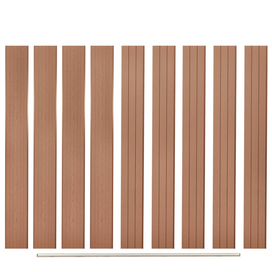 Berkfield Replacement Fence Boards 9 pcs WPC 170 cm Brown