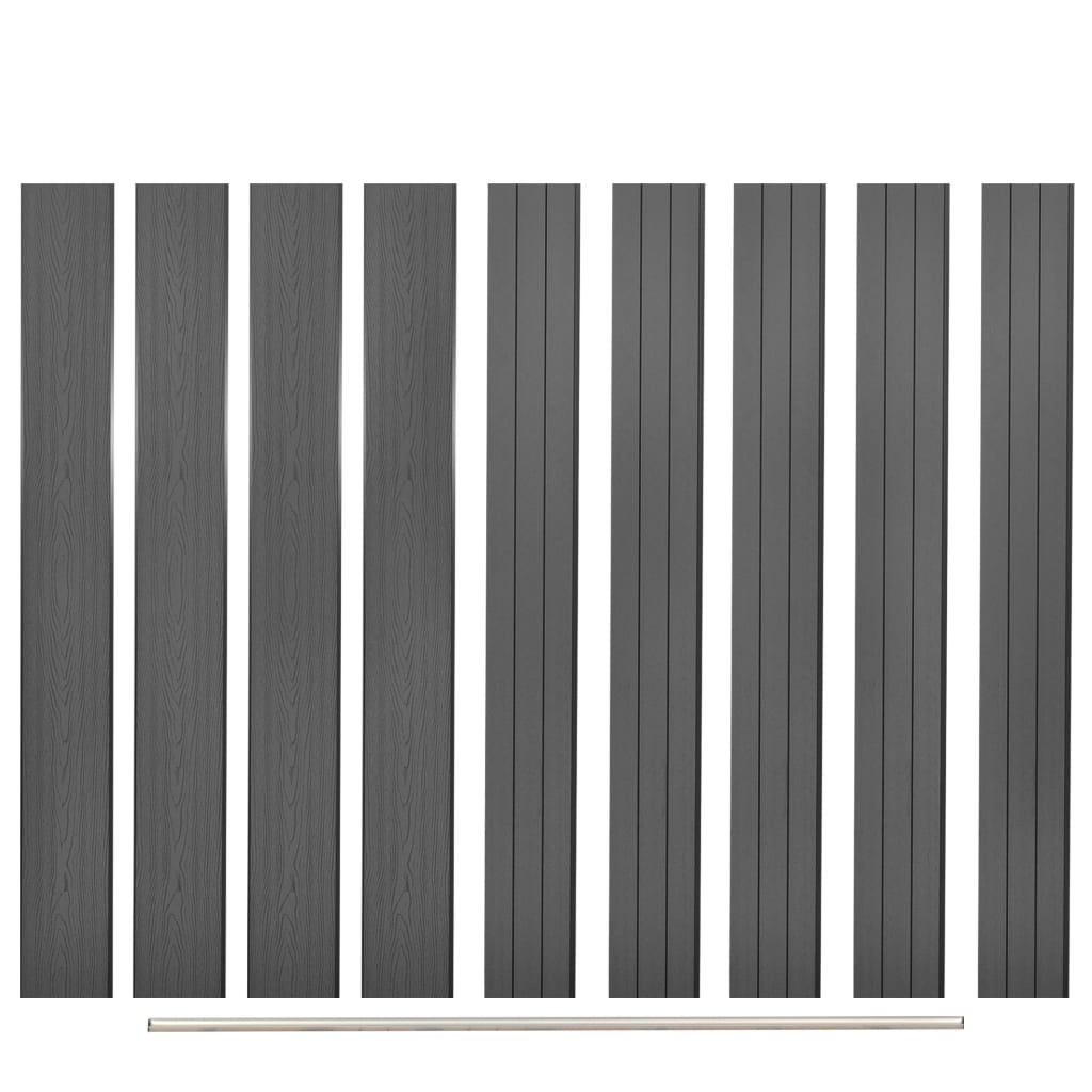 Berkfield Replacement Fence Boards 9 pcs WPC 170 cm Grey