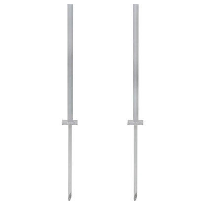 Berkfield Replacement Steel Feet 2 pcs 115 cm Silver