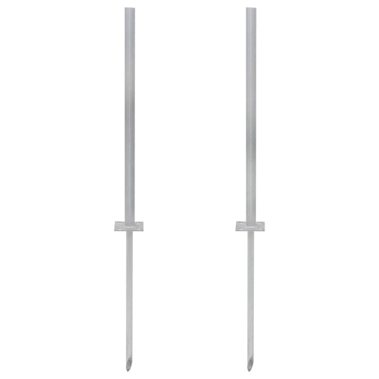 Berkfield Replacement Steel Feet 2 pcs 115 cm Silver