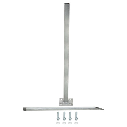 Berkfield Replacement Steel Feet 2 pcs 115 cm Silver