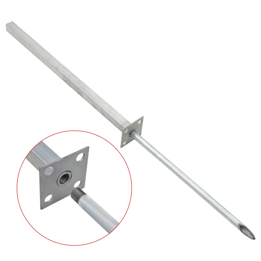 Berkfield Replacement Steel Feet 2 pcs 115 cm Silver