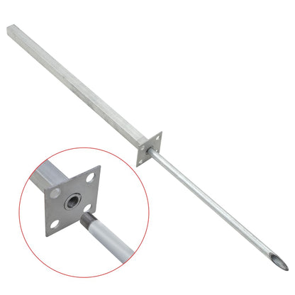 Berkfield Replacement Steel Feet 2 pcs 115 cm Silver