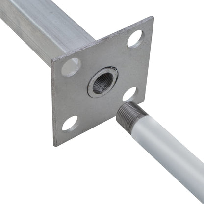 Berkfield Replacement Steel Feet 2 pcs 115 cm Silver