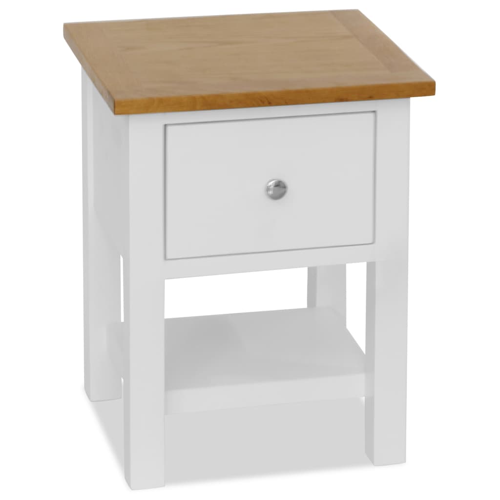 Berkfield Nightstand 36x30x47 cm Solid Oak Wood