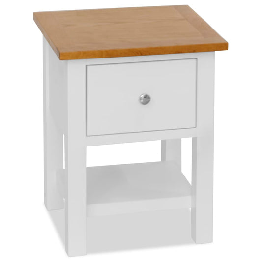 Berkfield Nightstand 36x30x47 cm Solid Oak Wood