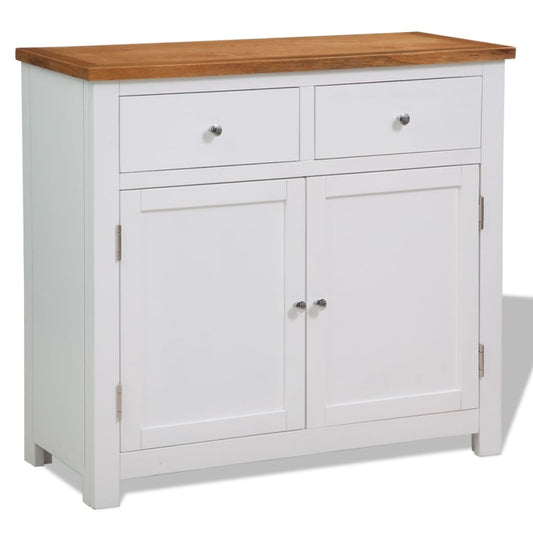Berkfield Sideboard 90x33.5x83 cm Solid Oak Wood