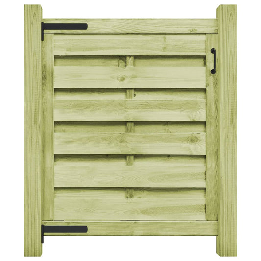 Berkfield Garden Gate Impregnated Pinewood 100x100 cm Green