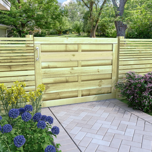 Berkfield Garden Gate Impregnated Pinewood 100x75 cm Green