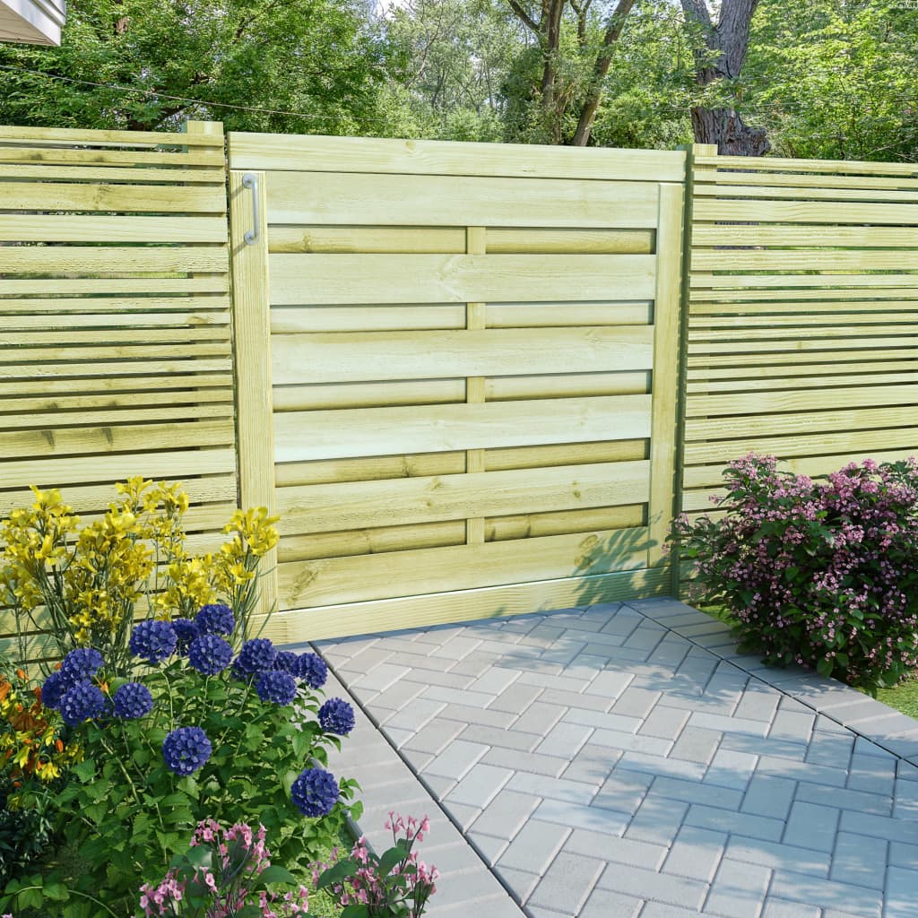 Berkfield Garden Gate Impregnated Pinewood 100x100 cm Green