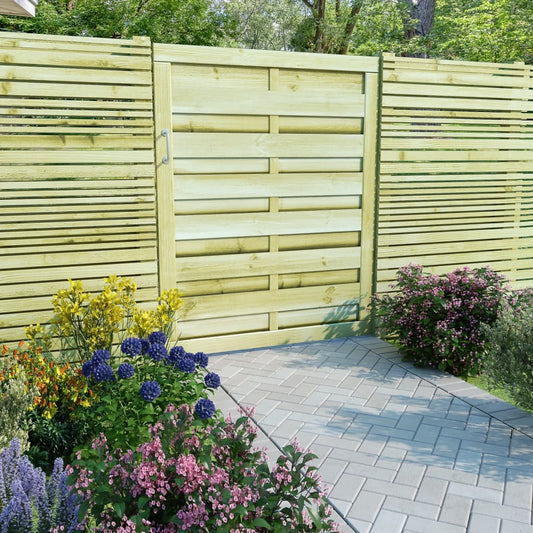 Berkfield Garden Gate Impregnated Pinewood 100x125 cm Green