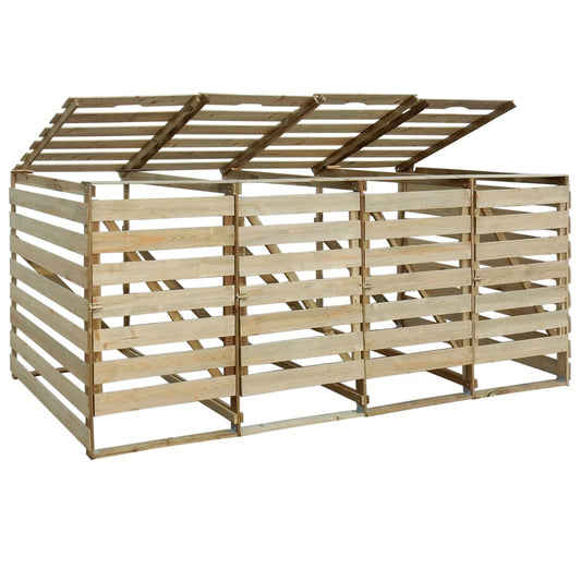 Berkfield Wheelie Bin Shed Quadruple Impregnated Pinewood 240 L
