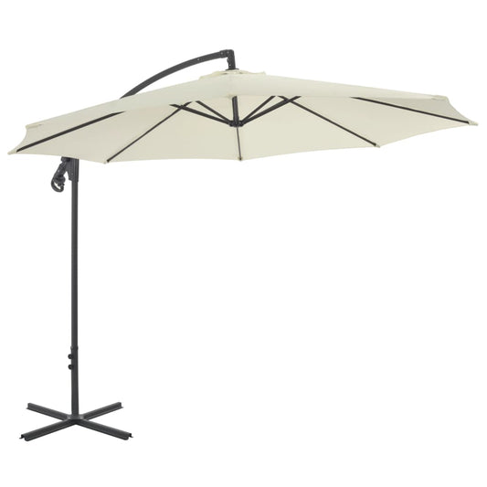 Berkfield Cantilever Umbrella with Steel Pole 300 cm Sand