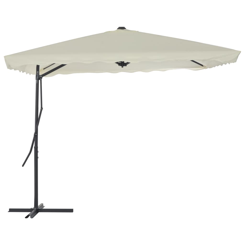 Berkfield Outdoor Parasol with Steel Pole 250x250 cm Sand