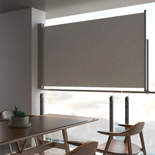 Berkfield Patio Retractable Side Awning 140 x 300 cm Grey