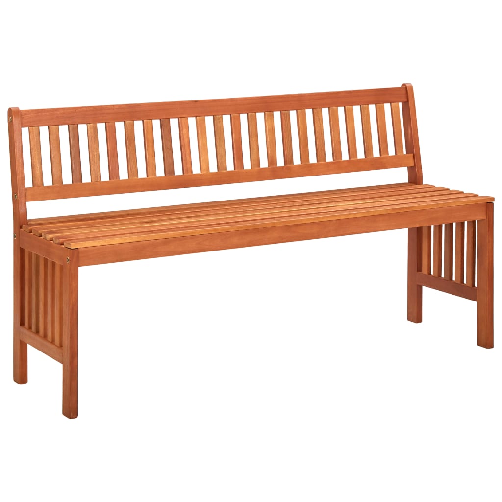 Berkfield Garden Bench 137 cm Solid Eucalyptus Wood