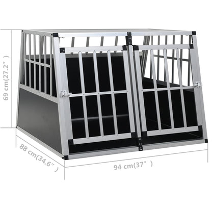 Berkfield Dog Cage with Double Door 94x88x69 cm