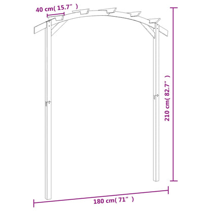 Berkfield Garden Pergola Impregnated Pinewood 180x210x40 cm