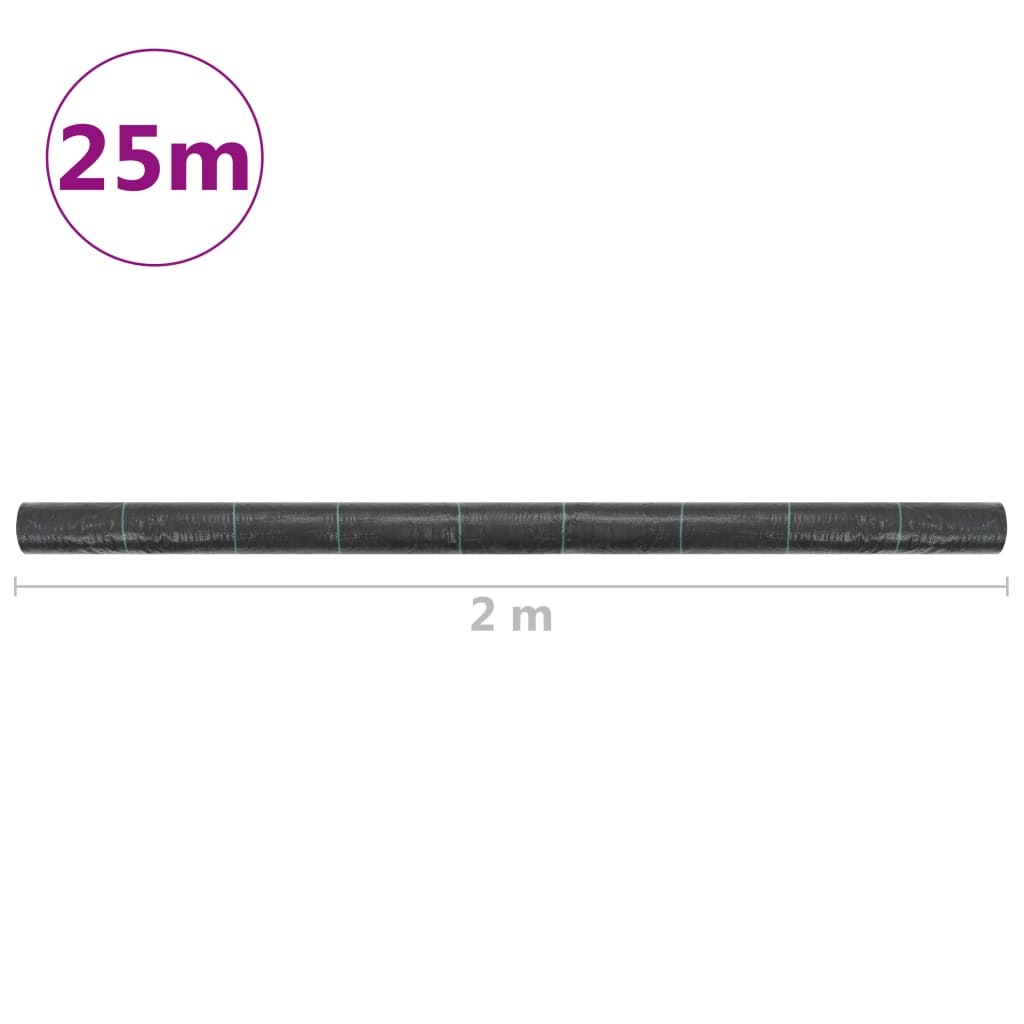 Berkfield Weed & Root Control Mat PP 2x25 m Black