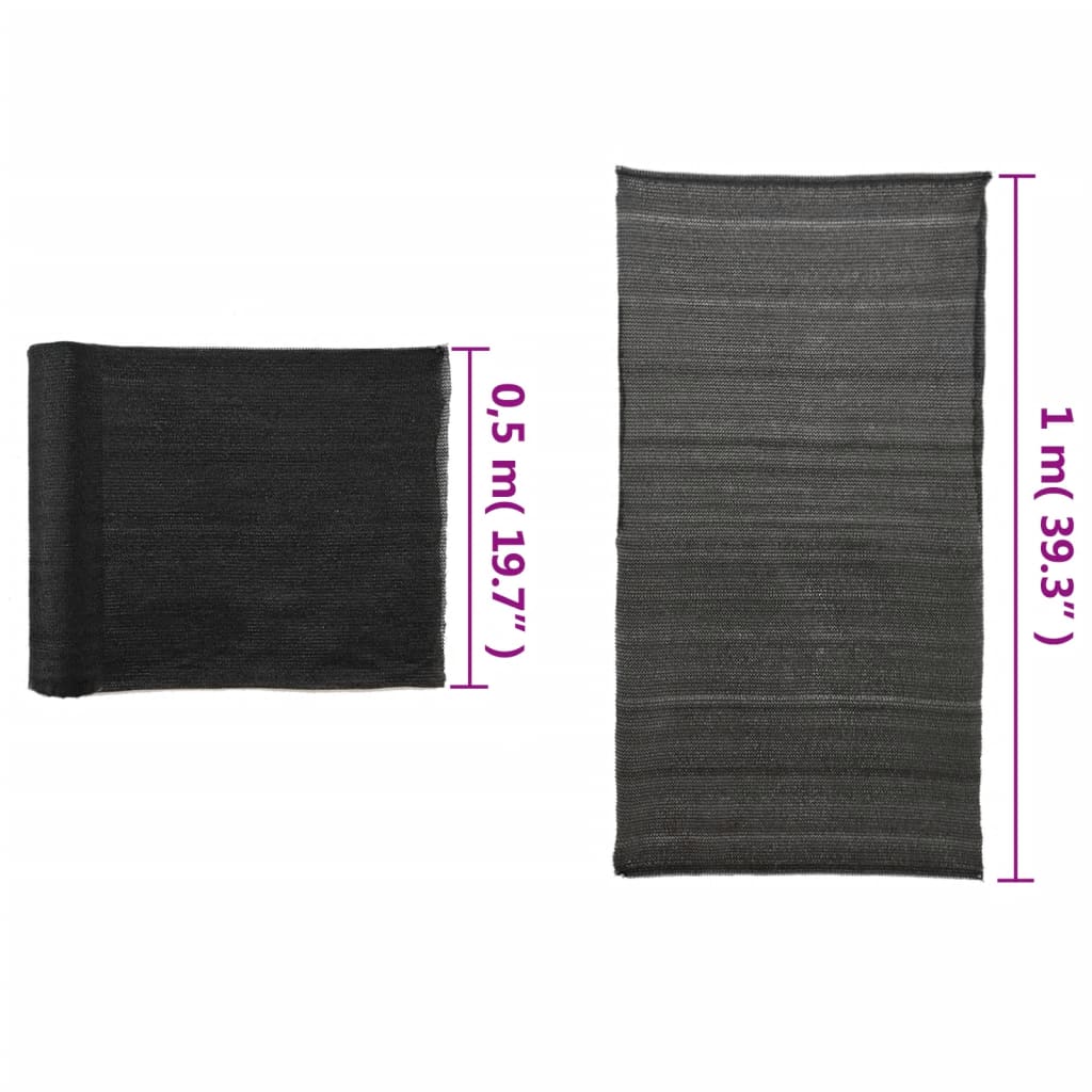 Berkfield Privacy Net HDPE 1x10 m Black