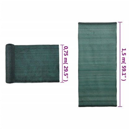 Berkfield Privacy Net HDPE 1.5x25 m Green