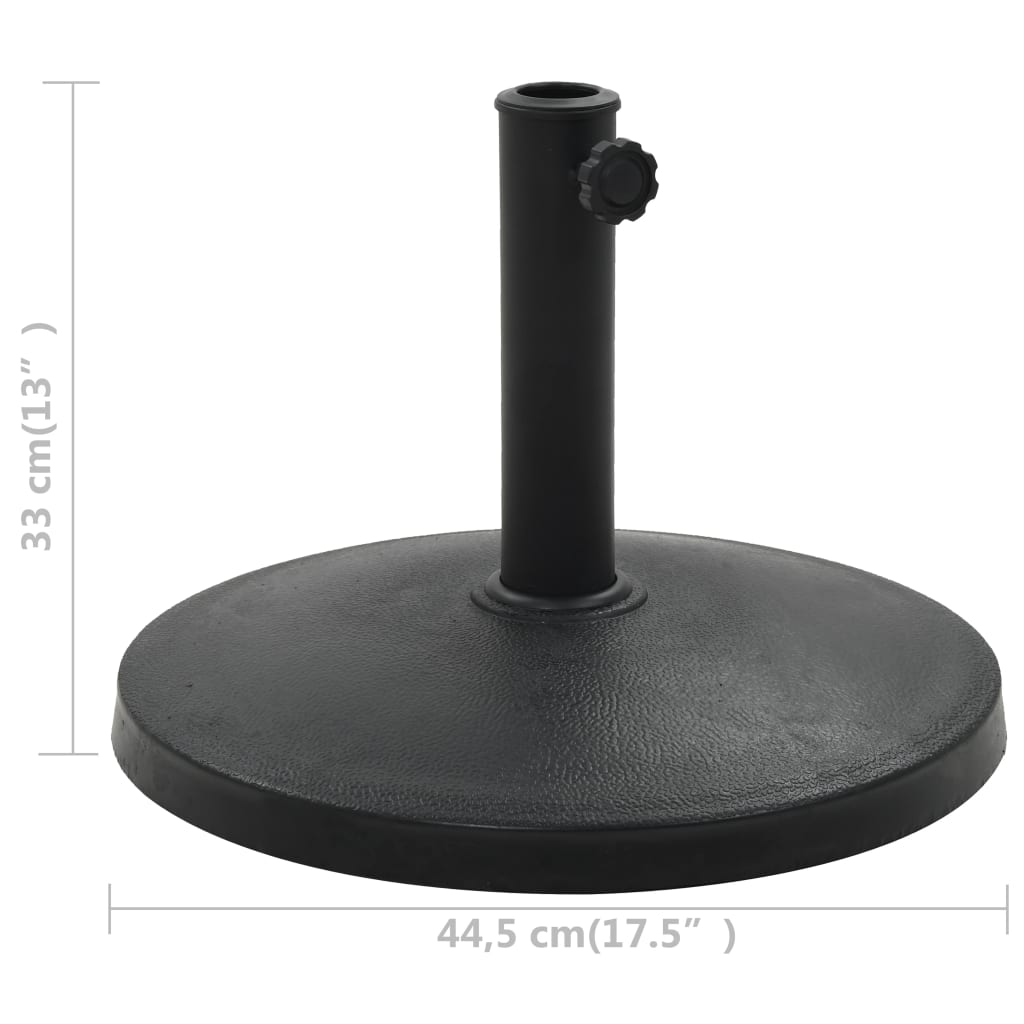 Berkfield Parasol Base Round Polyresin 10 kg Black